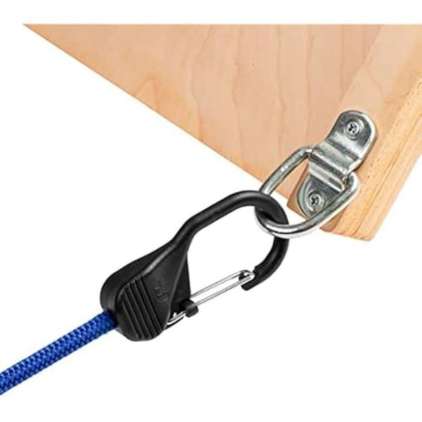 Låsjustering - NITE IZE - HookLock - Stålkarbinhake - Elastisk 8 mm - Blå Blå