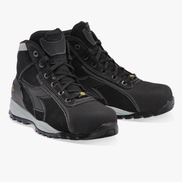 SÄKERHETSSKO - DIADORA - GLOVE TECH HI PRO - S3 SRA HRO ESD - SVART - LÄDER Svart 43