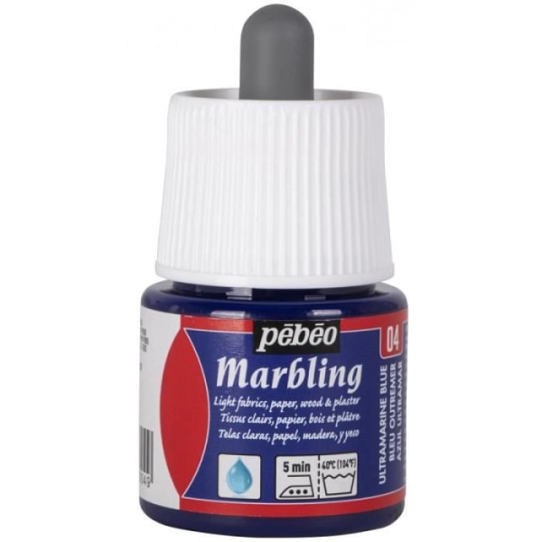 Pébéo Marbling Paint - 45 ml - Flera färger tillgängliga 04 Ultramarinblå