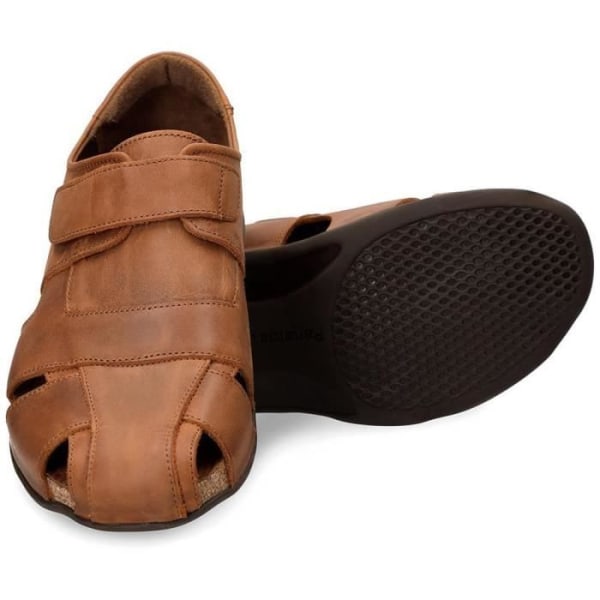 Panama Jack Fletcher Basics Sandal för män - Vitt läder - Scratch Läder 40