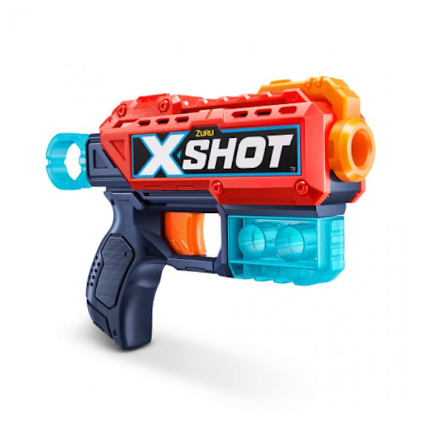 Pistol - ZURU - X-SHOT KICKBACK - 8 pilar - Skjuta upp till 27 meter - För barn från 3 år