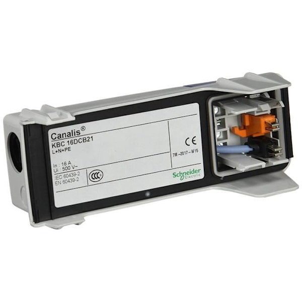 Schneider Electric Canalis Coffret de Dérivation, Fassval för Fas utan Skydd, 16 A, Blå (Pack om 10) - KBC16DCB21