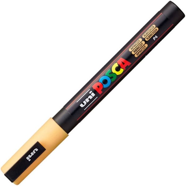 Marker - Posca - Aprikos - Fin konisk spets 1,5 mm - Permanent - Opaque Aprikos