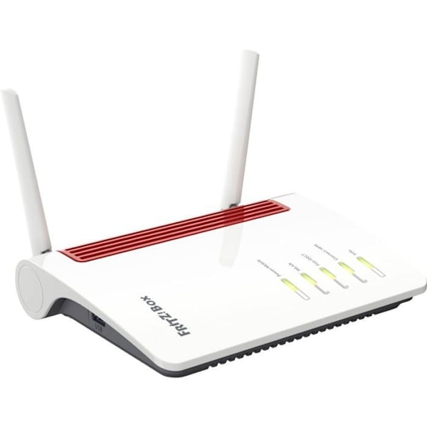 Trådlös router - AVM - FRITZ!Box 6850 5G - Dual-Band - 4 portar - Integrerad VoIP Svart, Röd, Vit