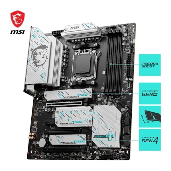 Msi moderkort - 7E16-001R - MAG X670E Gaming Plus WiFi