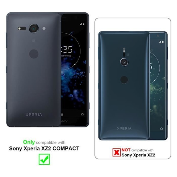 Fodral till Sony Xperia XZ2 COMPACT i FROST DARK BLUE Cadorabo Cover Protection silikon TPU flexibelt fodral