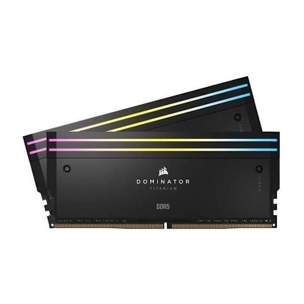 RAM-minne - CORSAIR - Dominator Titanium RGB DDR5 - 48GB 2x24GB DIMM - 7200MT/s - Intel XMP 3.0 - 1.40V - Svart
