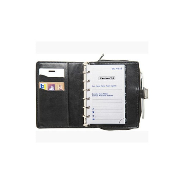 Semanier - EXACOMPTA - Exatime 14 Dual - Svart - 10x14 cm - Hård - Spiraler Svart