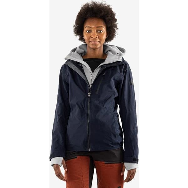 Fristads Outdoor Shell Zinc damregnjacka mörk marinblå XL