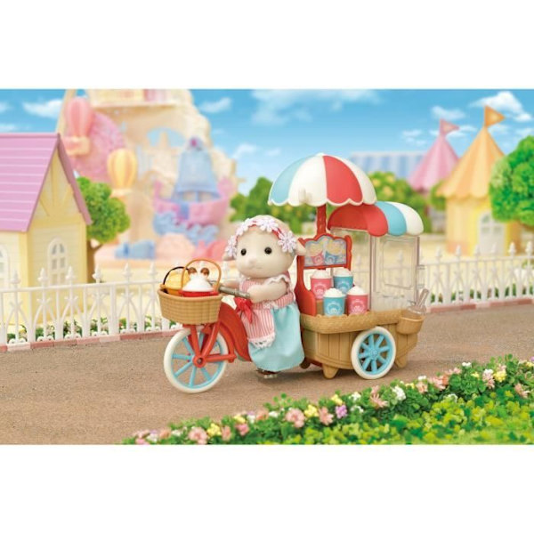 Miniatyrfigur - SYLVANISKA FAMILJER - Moderfåret och hennes popcornstativ Flerfärgad