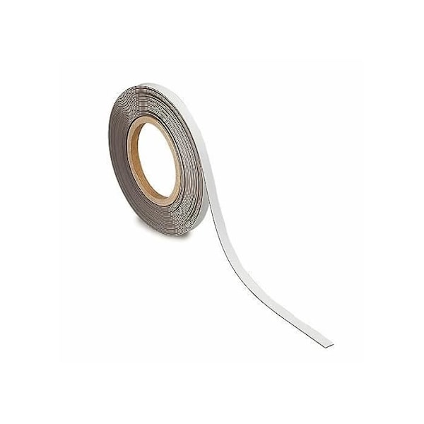 Magnetband - MAUL - 20 mm x 10 m - Tjocklek 1 mm - Vit - Multi-användning Vit