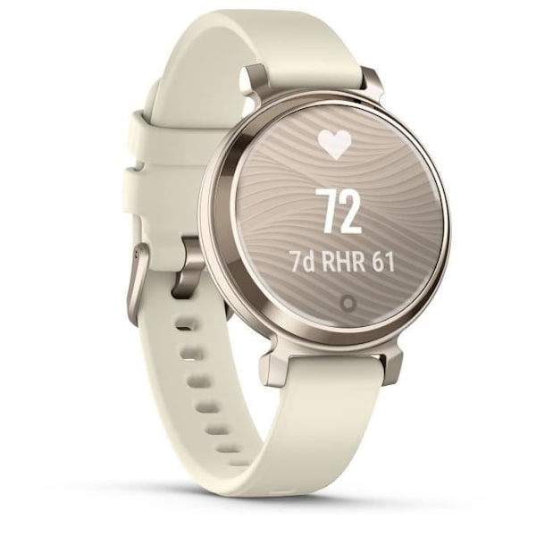 Connected klocka - GARMIN - Lily 2 - 25,4 x 21,3 mm - Cream Gold med Coconut White rem Gyllene kräm