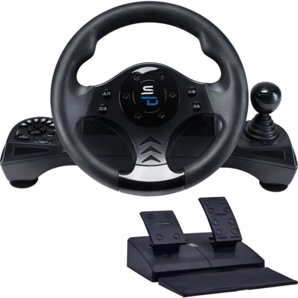Superdrive - GS750 Racing Wheel med pedaler, paddlar, växelreglage och vibrationer för Xbox Series X/S, PS4, Xbox One, PC