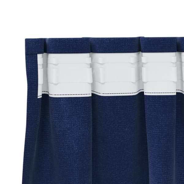 Mörkläggningsgardiner - Mörkblå sammet - 2 st - Tvättbar - Chic elegans Mörkblå