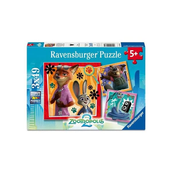 Pussel 3 x 49 bitar Ravensburger Disney Zootopia