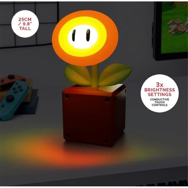 Barnlampa Paladone Super Mario Eldblomma - brun kastanj