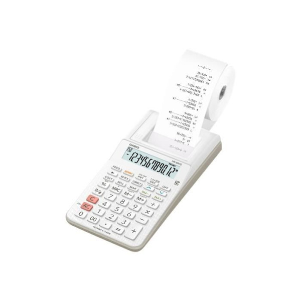 Skrivarräknare - CASIO - HR8 RCE - Bärbar - Kompakt - Batteridriven Vit