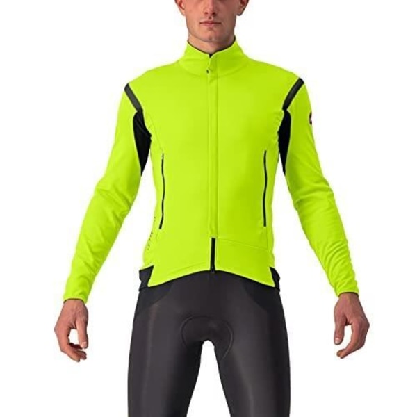 Castelli Perfetto Ros 2 Jkt - ljus svart-svart reflex, vindskyddsjacka, elektrisk lime - mörkgrå, L, herr Elektrisk lime / mörkgrå jag
