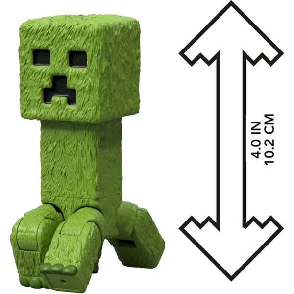 Ledfigur - MATTEL - Creeper - 10 cm - Inkluderade tillbehör - Minecraft Flerfärgad
