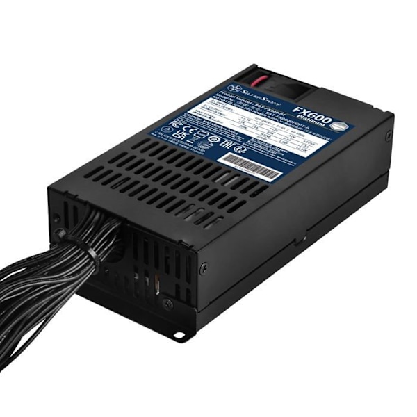 SILVERSTONE FX600 Platinum strömförsörjning - 600 W - Flex ATX - 80 PLUS Platinum