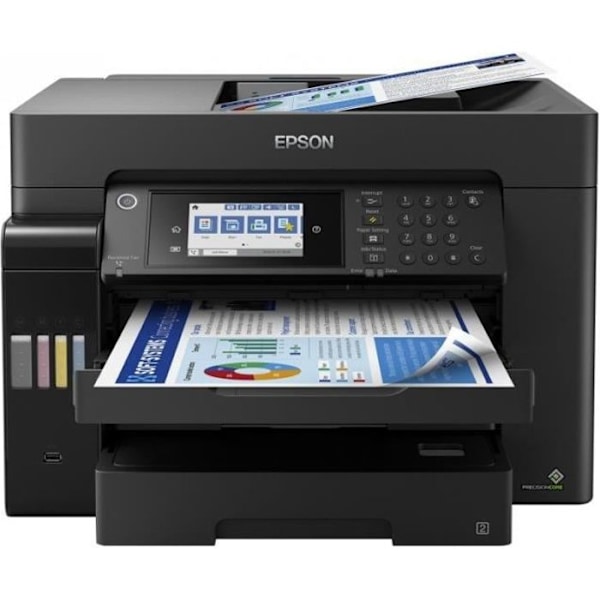 Epson EcoTank L15160 CISS multifunktionsskrivare i färg - Svart - A3 - Dubbelsidig - ADF