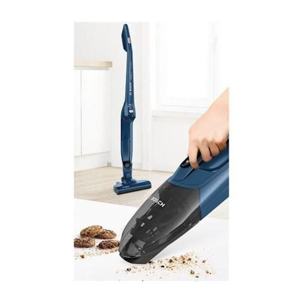 Sladdlös stickdammsugare - BOSCH BBHF216 - 16 V max. - Litiumbatteri - 36 min - Integrerad bordsdammsugare - Blå Blå