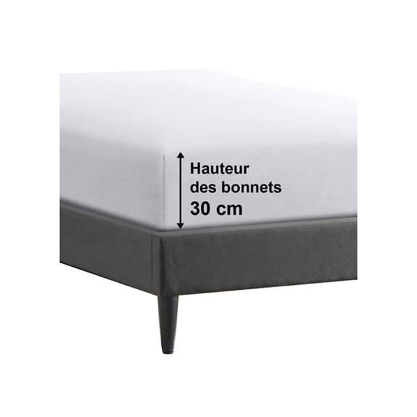 Drap-housse 100% bomull 57 trådar blå anka - 80 x 200 cm - Kappa 30 cm Blå Anka