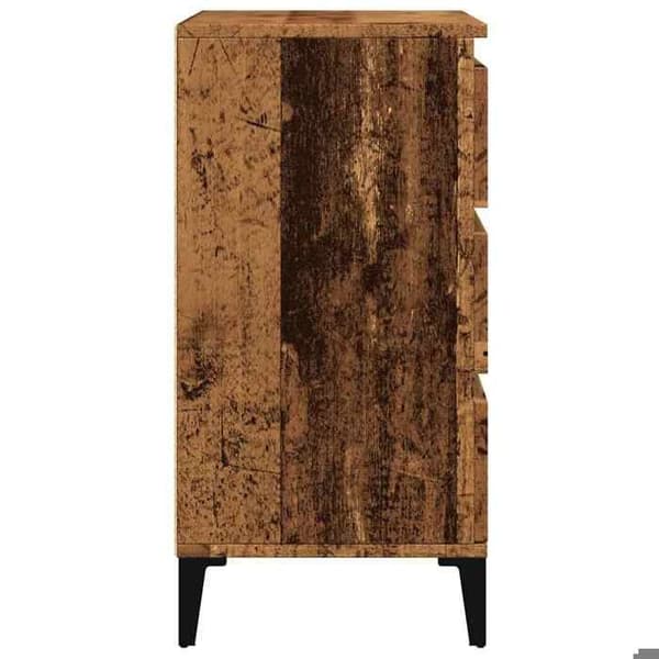 vidaXL Buffé gammalt trä 60x35x70 cm träkomposit, skåp, skåp, hög buffé, sidoskåp, skåp 856482