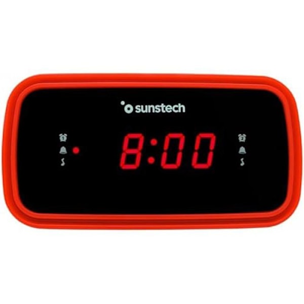 SUNSTECH klockradio med FM-radio och dubbla larm - Batteribackup - Inbyggd klocka - FM-radiotuner