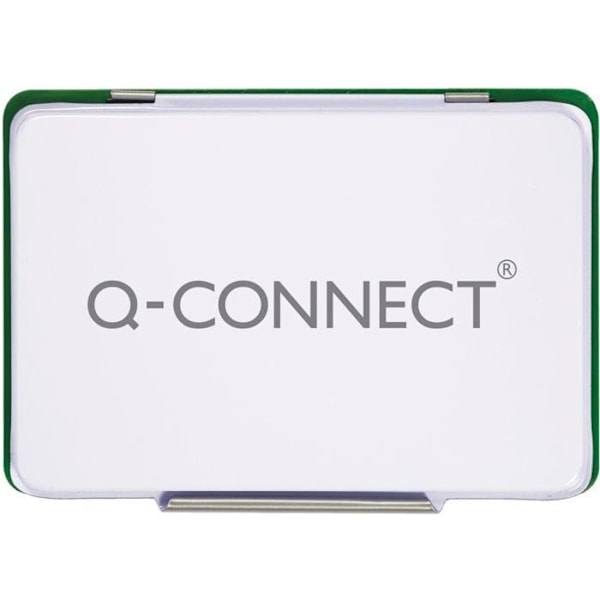 Q-connect - KF25210 - Stämpel, med bläck, 110x70mm, metall, grön