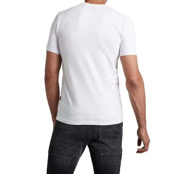 T-shirt Herr - G-STAR RAW - enfärgad - Rund hals - Ekologisk bomull - Korta ärmar Vit jag