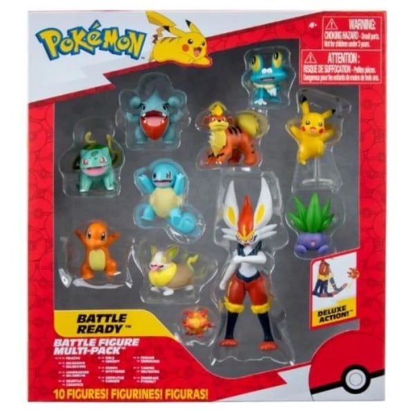 POKEMON FIGURLEKSAK 10-PACK - POKEMON FIGURINE 5-11 CM - CINDERACE