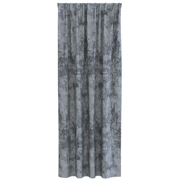 Sammetsgardiner - 2 st - Silvergrå - 225x140 cm - Moderna ögla Pengar
