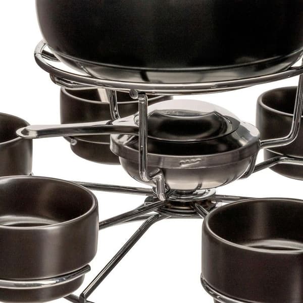5five - fondue set med snurrande bricka Svart