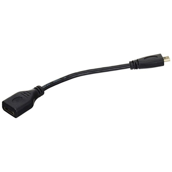 Systems Micro HDMI 1.4 typ D hane till mini HDMI 1.4 typ C (hona) adapterkabel 15 cm