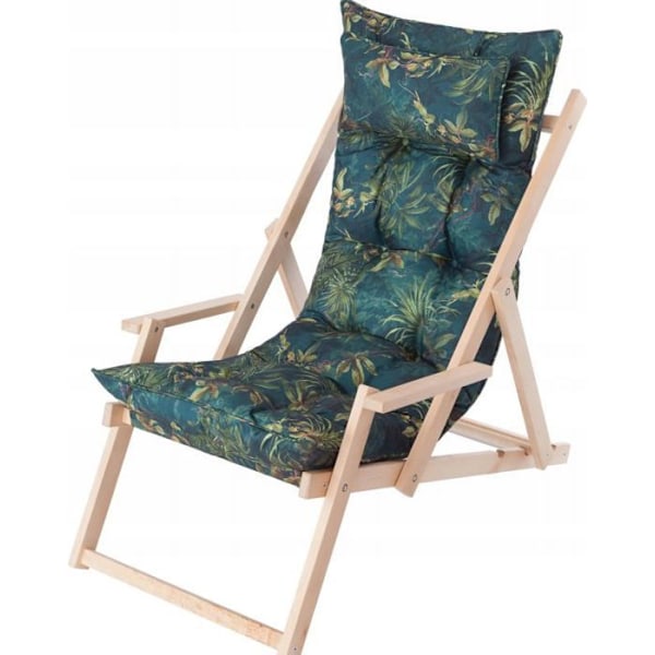 Trädgårdsstol - trädgårdsfåtölj - trädgårdsstol Hobbygarden - LMAZIT3 - Stol CHAISE MARLEN GRÖN GRÄS