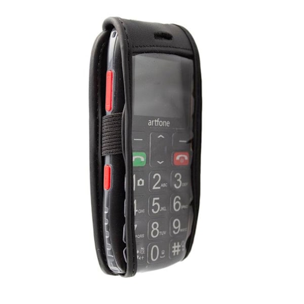 Bälte väska med klämma för Artfone C1 / C1+ svart skyddsfodral etui Svart