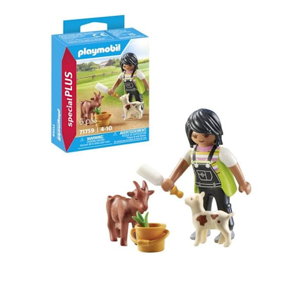 Figurine Playmobil - PLAYMOBIL - PLL71759 - Bondgårdskvinna - Getter - Getkid - Playmobil Country Flerfärgad
