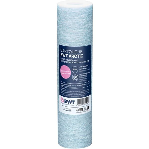 3-pack filterpatroner - BWT - ARCTIC - 20 µm - Bakteriostatisk behandling - Kompatibla 10’’