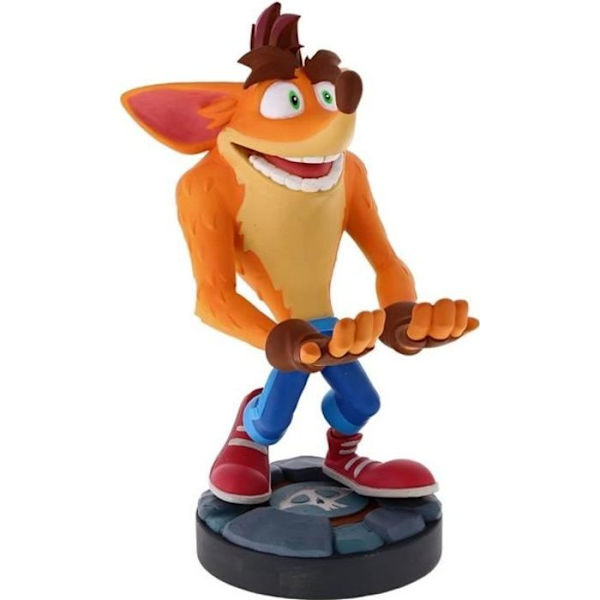 Crash Bandicoot Quantum Figurine - Support & Laddare för Controller och Smartphone - Utsökt spel Svart
