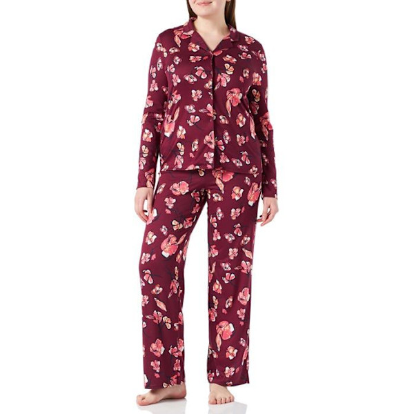 Pyjamas - nattlinne Schiesser - 176983 - Pyjamas Lang Pijamasset för kvinnor Godis rosa XL