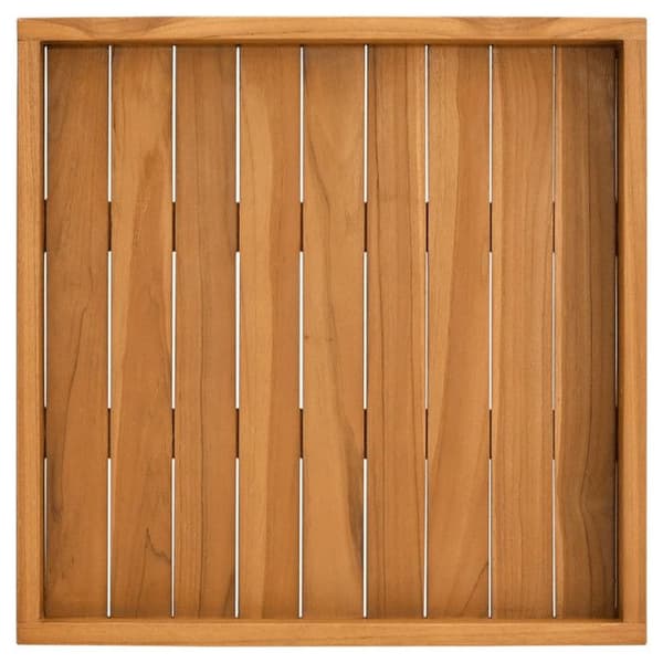 vidaXL Serveringsbricka 50x50 cm Massiv teak