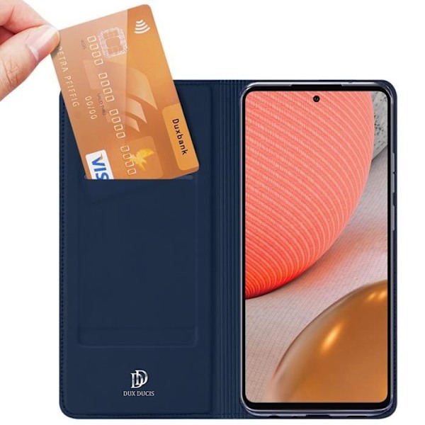 Dux Ducis Fodral till Samsung Galaxy A72 - Mörkblå - Kvalitetskonstläder - Mjukt skal Mörkblå