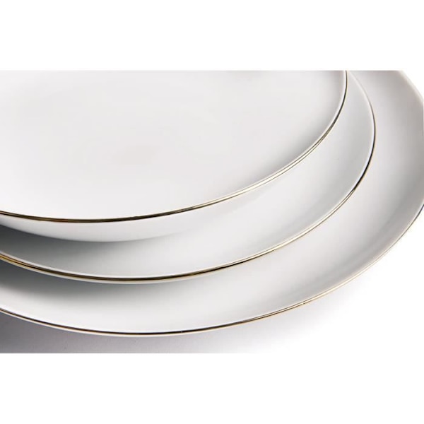 Servis - ZZZ - God Jul - 18 delar - Vit/guld - Äkta material Vitt guld