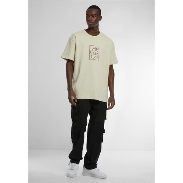 T-shirt oversize Upscale More Peace - benvit äggskal M