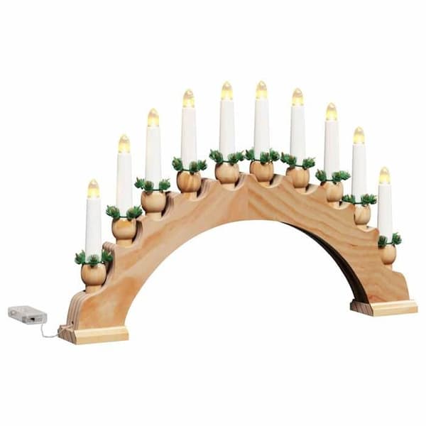 vidaXL Julbåge med 10 LED-ljus Varmvit 42019707