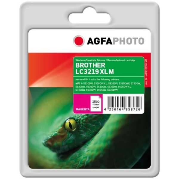 Agfa Photo APB3219XLMD kompatibel med skrivare: BROTHER MFC-J5330DW, BROTHER MFC-J5335DW, BROTHER MFC-J5335DWF, BROTHER