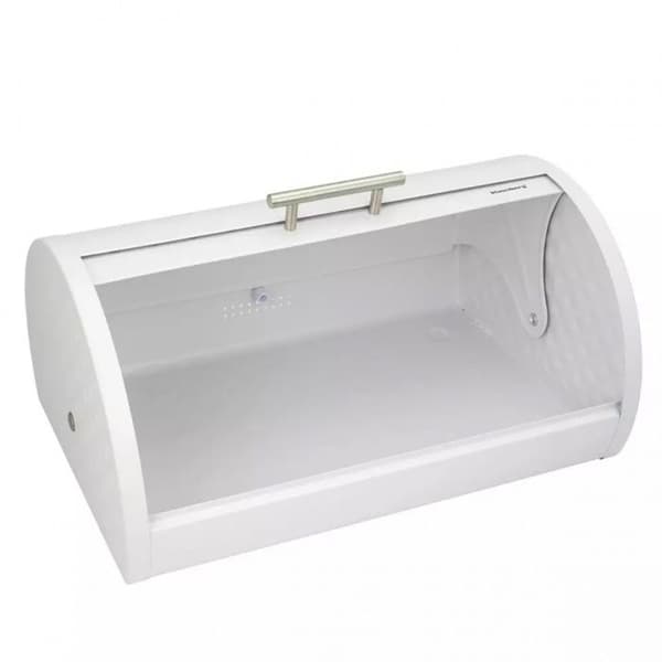 Brödlåda - KLAUSBERG - KB-7541 - Vit metall - Modern design - Diamantlock Vit