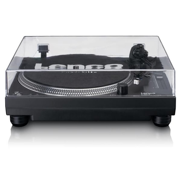 Lenco L-3818BK - Direktdriven skivspelare med USB/PC-kodning - Svart Svart