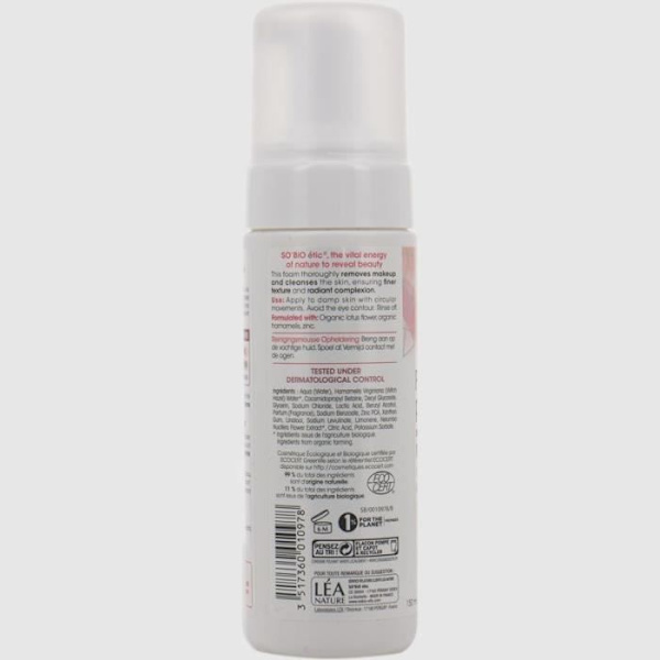 SO'BiO ETIC Rengöringsskum För perfekt hud - 150 ml
